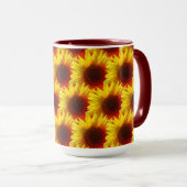 Mug Tournesol - Coupe Sunshine Jaune Rouge (Devant droit)