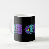 Mug Tournesol de sensibilisation à la prévention du su (Devant gauche)