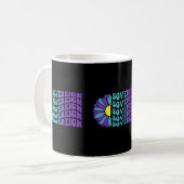 Mug Tournesol de sensibilisation à la prévention du su (Devant gauche)