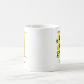 Mug Tournesol doré Monogramme Initiale H Floral Fille (Centre)