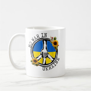 Mug Tournesol drapeau ukrainien pas de guerre en Ukrai