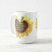 Mug Tournesol du coeur aujourd'hui (Devant gauche)