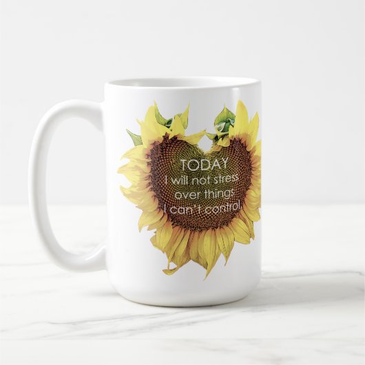 Mug Tournesol du coeur aujourd'hui (Gauche)