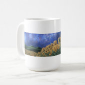 Mug Tournesol éclairé par la lune de nuit étoilée (Devant gauche)