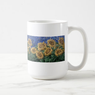 Mug Tournesol éclairé par la lune de nuit étoilée