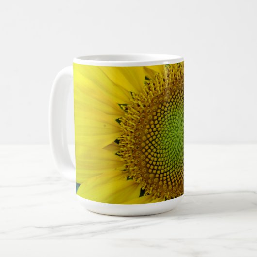 Mug Tournesol et graines, Spirale, Ratio doré (Devant gauche)