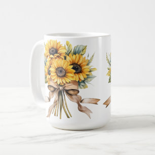 Mug Tournesol Été Jaune Aquarelle