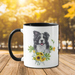 Mug Tournesol Eucalyptus Bordure Collie