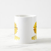 Mug Tournesol Face "Be Happy" Mugs/Tasses (Centre)