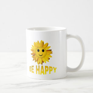 Mug Tournesol Face "Be Happy" Mugs/Tasses