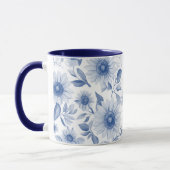 Mug Tournesol floral bleu (Gauche)