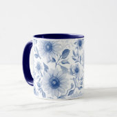 Mug Tournesol floral bleu (Devant gauche)