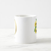 Mug Tournesol Floral Initiale O Dorée avec Monogramme (Centre)