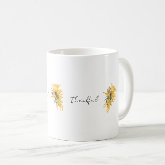 Mug Tournesol Grateful (Devant droit)