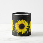 Mug Tournesol Jaune Et Deux Ladybugs (Centre)