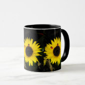 Mug Tournesol Jaune Et Deux Ladybugs (Devant droit)