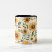 Mug Tournesol jaune Floral (Centre)