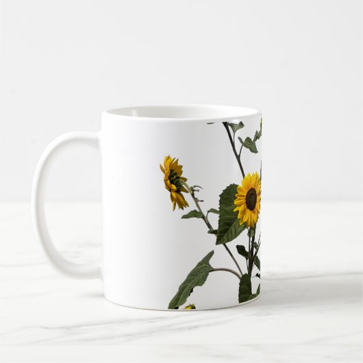 Mug Tournesol jaune vibrant (Gauche)