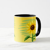 Mug Tournesol jaune vif (Devant droit)