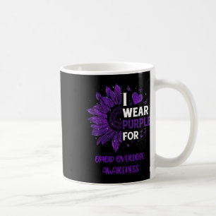 Mug Tournesol Je Porte Du Ruban Violet Opioïde Overdos