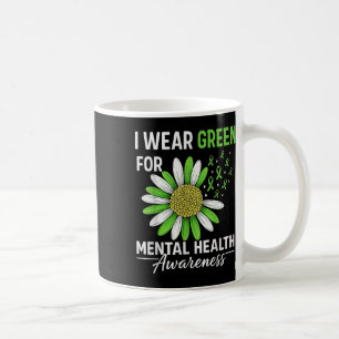 Mug Tournesol Je Porte Du Vert Pour La Sensibilisation