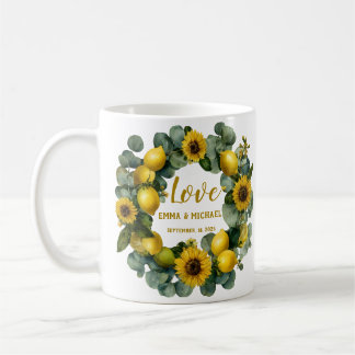 Mug Tournesol Lemon Wreath Love Design