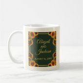 Mug Tournesol Mariage Forêt verte et or (Gauche)