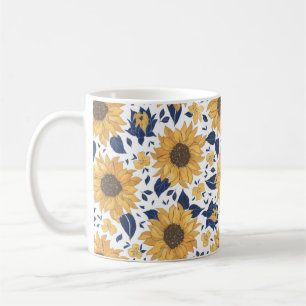 Mug Tournesol Motif Jaune Et Vert
