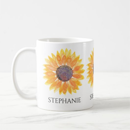 Mug Tournesol personnalisé (Gauche)