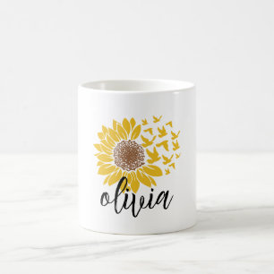 Mug Tournesol personnalisé, cadeau de tournesol