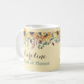 Mug Tournesol rustique femme de ménage d'honneur (Devant gauche)