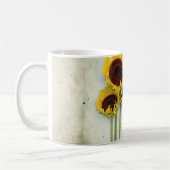 Mug Tournesol Rustique Or moderne Jaune (Gauche)