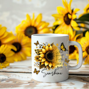 Mug Tournesol Sois la lumière du soleil Citation