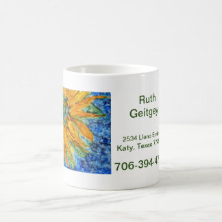Mug Tournesol sur fond bleu Label