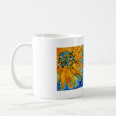 Mug Tournesol sur fond bleu Label (Gauche)