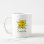 Mug Tournesols Boho avec nom cadeau  (Gauche)