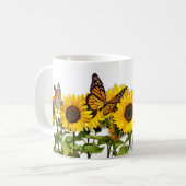 Mug Tournesols de moisissure de café (Devant gauche)