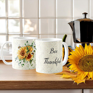 Mug Tournesols et abeilles personnalisés