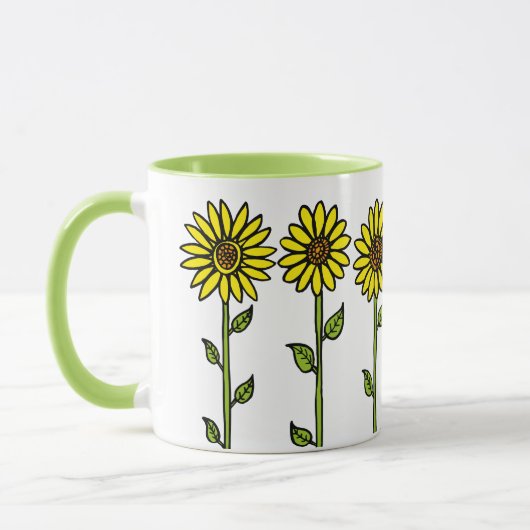 Mug Tournesols et Bourdon (Gauche)