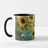 Mug Tournesols et pots Mason (Gauche)