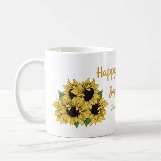 Mug Tournesols joyeuse retraite (Gauche)