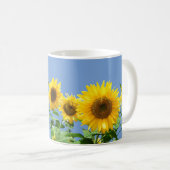 Mug Tournesols sur fond bleu ciel (Devant droit)