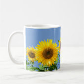 Mug Tournesols sur fond bleu ciel (Gauche)