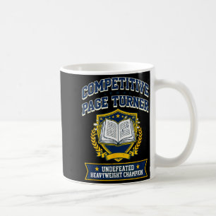 Mug Tourneur de page compétitif la lecture est le spor