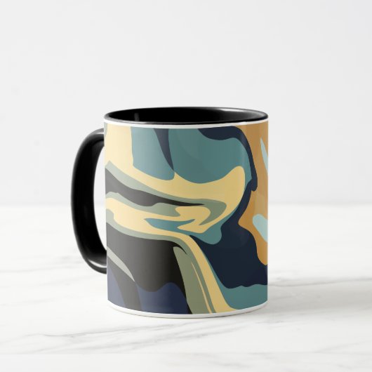 Mug Tournures Terrestres Douces dans des Tons Calmes (Devant gauche)