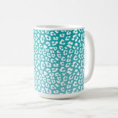 Mug Tourquoise Leopard Patters (Devant droit)