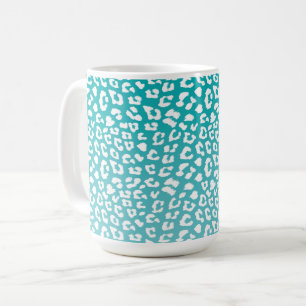 Mug Tourquoise Leopard Patters
