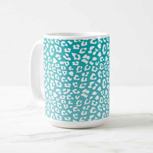 Mug Tourquoise Leopard Patters (Devant gauche)