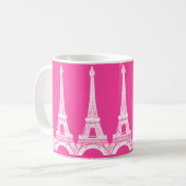Mug Tours Eiffel Rose-n-Blancs chauds (Devant gauche)