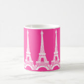 Mug Tours Eiffel Rose-n-Blancs chauds (Centre)